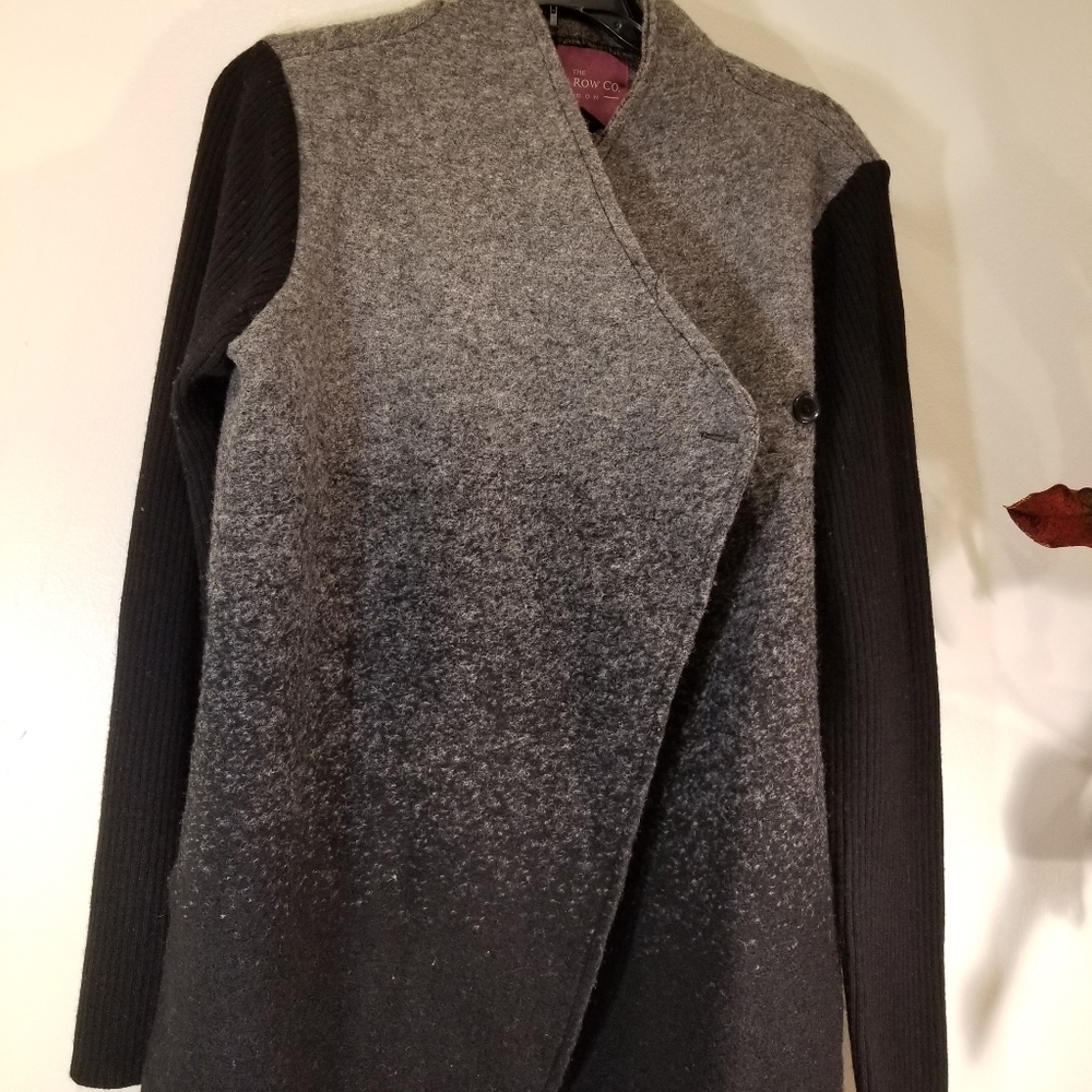 SAVILE ROW co Gray fade sweater jacket size medium